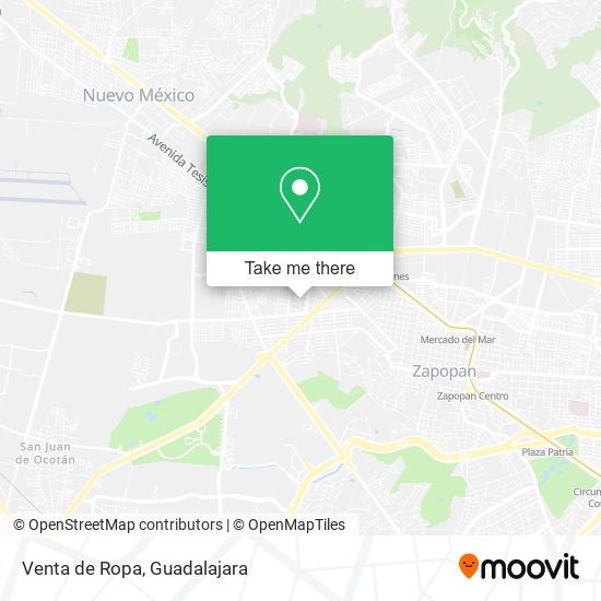 Venta de Ropa map