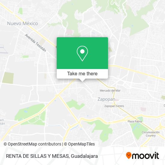 RENTA DE SILLAS Y MESAS map