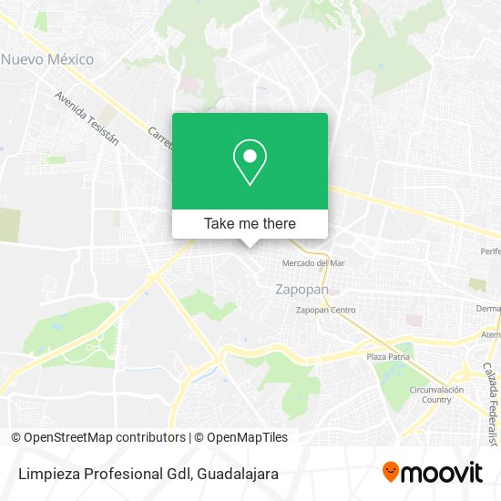 Limpieza Profesional Gdl map