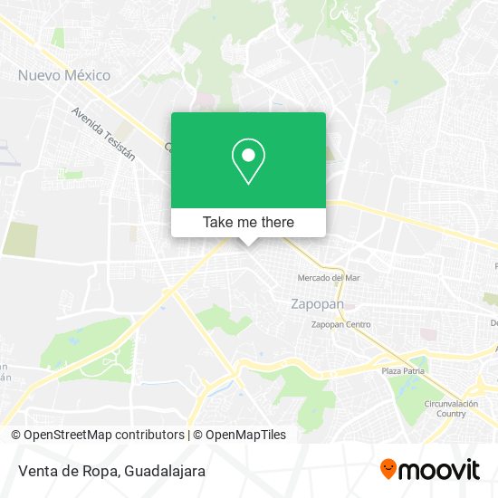 Venta de Ropa map