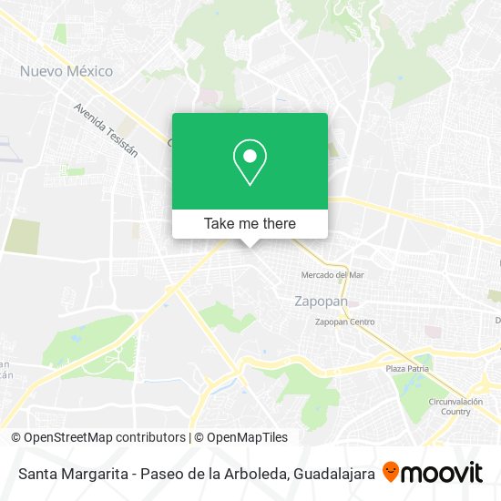 Mapa de Santa Margarita - Paseo de la Arboleda