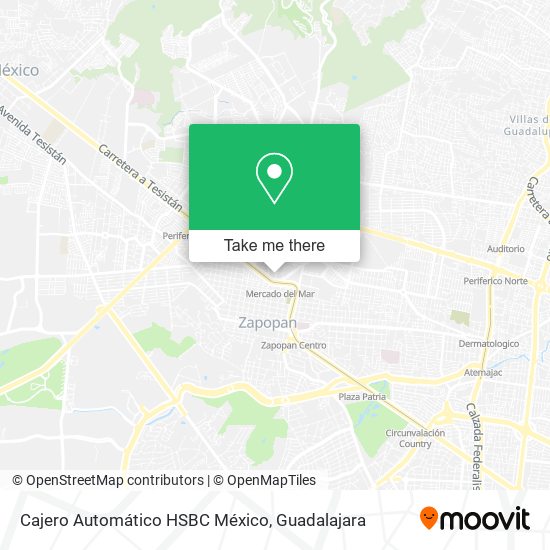 Cajero Automático HSBC México map