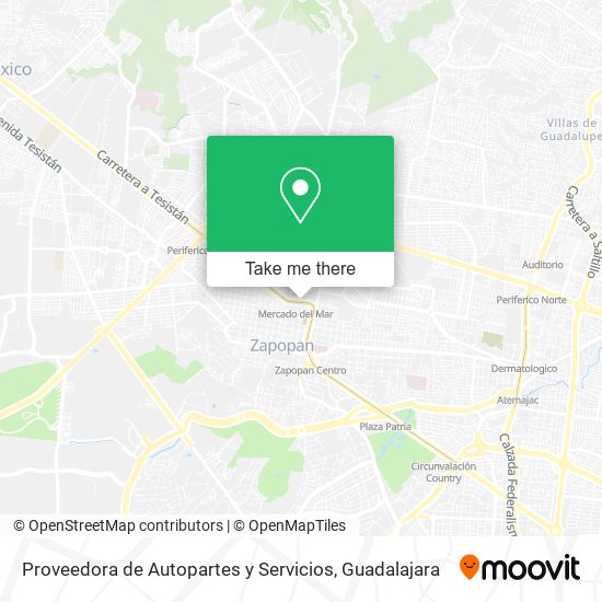 Mapa de Proveedora de Autopartes y Servicios