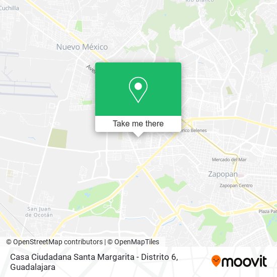 Mapa de Casa Ciudadana Santa Margarita - Distrito 6