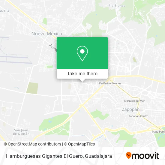 Mapa de Hamburguesas Gigantes El Guero
