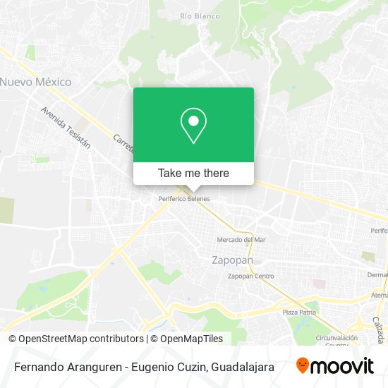 Fernando Aranguren - Eugenio Cuzin map