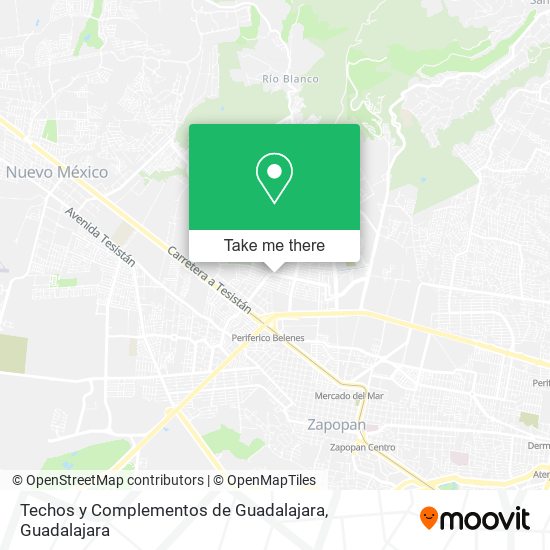 Mapa de Techos y Complementos de Guadalajara