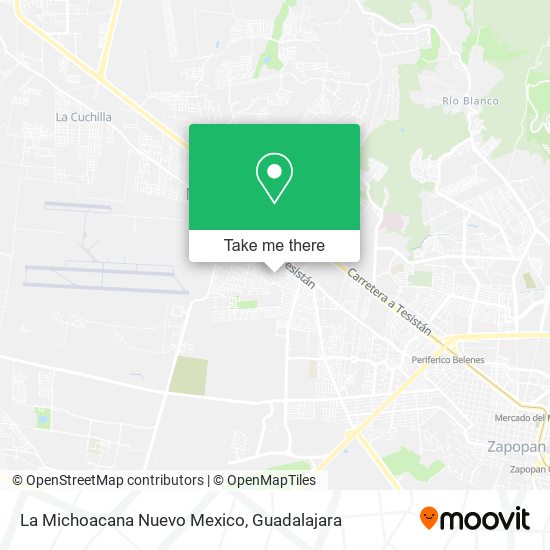 La Michoacana Nuevo Mexico map