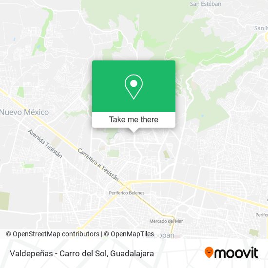 Valdepeñas - Carro del Sol map