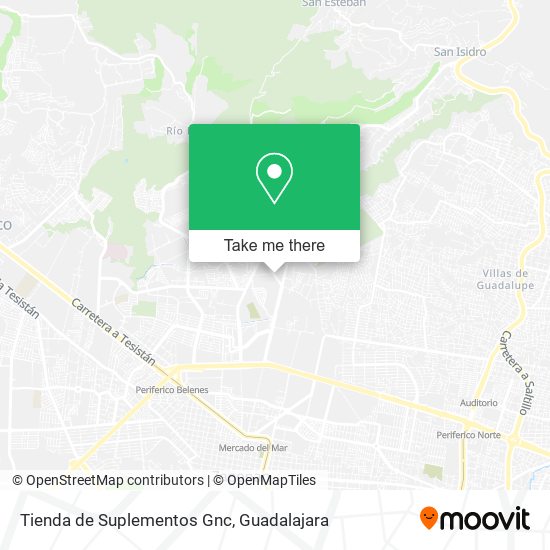 Mapa de Tienda de Suplementos Gnc