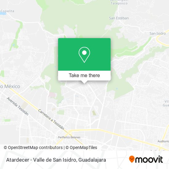 Atardecer - Valle de San Isidro map