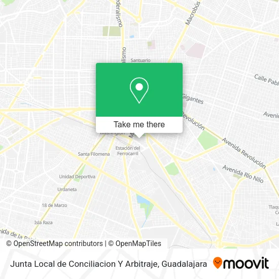 Junta Local de Conciliacion Y Arbitraje map