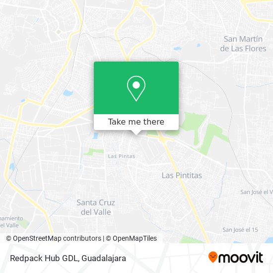 Mapa de Redpack Hub GDL