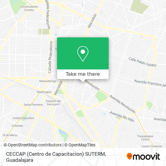 Mapa de CECCAP (Centro de Capacitacion) SUTERM