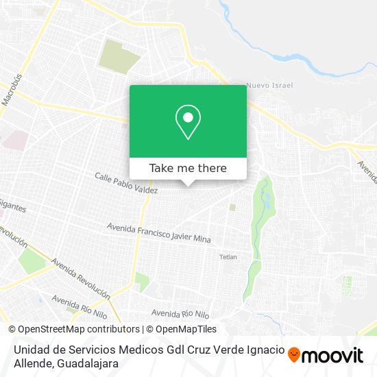 Mapa de Unidad de Servicios Medicos Gdl Cruz Verde Ignacio Allende