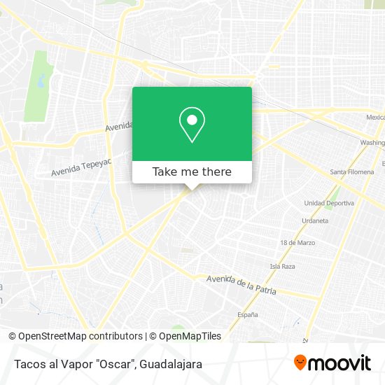 Tacos al Vapor "Oscar" map