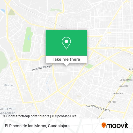 El Rincon de las Moras map