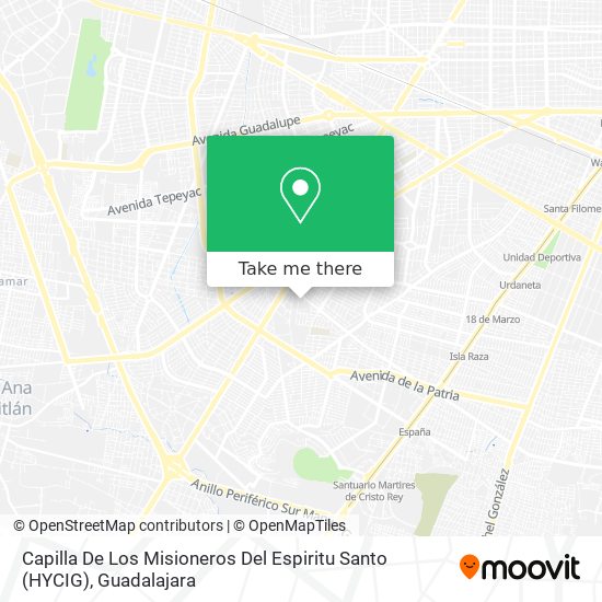 Capilla De Los Misioneros Del Espiritu Santo (HYCIG) map