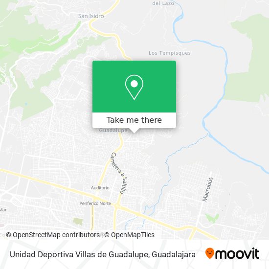 Mapa de Unidad Deportiva Villas de Guadalupe