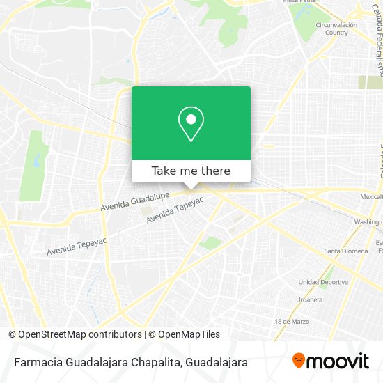 Mapa de Farmacia Guadalajara Chapalita