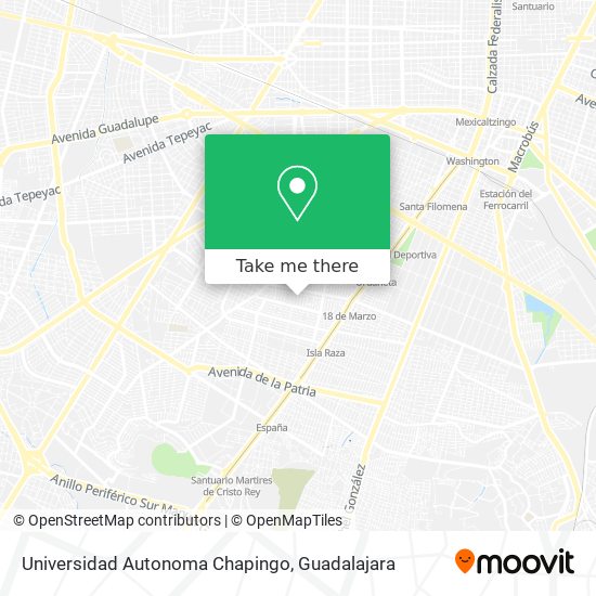 Mapa de Universidad Autonoma Chapingo
