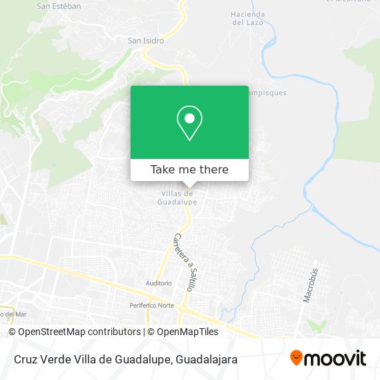 Mapa de Cruz Verde Villa de Guadalupe