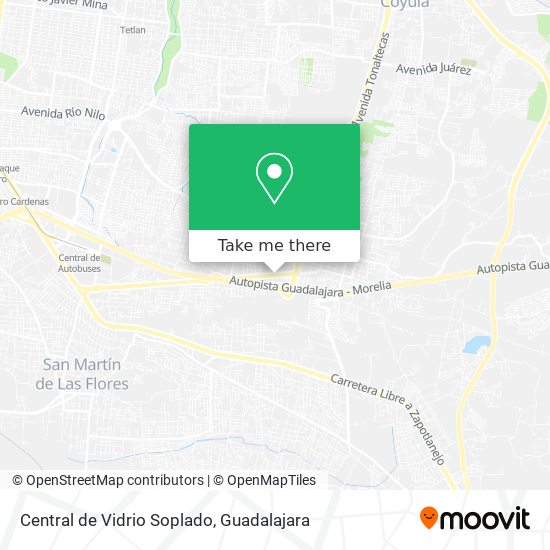 Central de Vidrio Soplado map