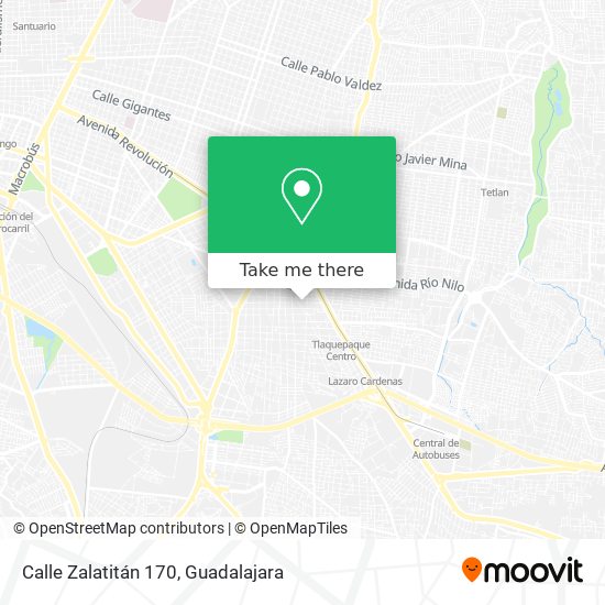 Mapa de Calle Zalatitán 170