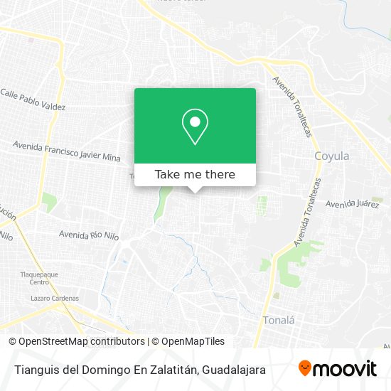 Tianguis del Domingo En Zalatitán map