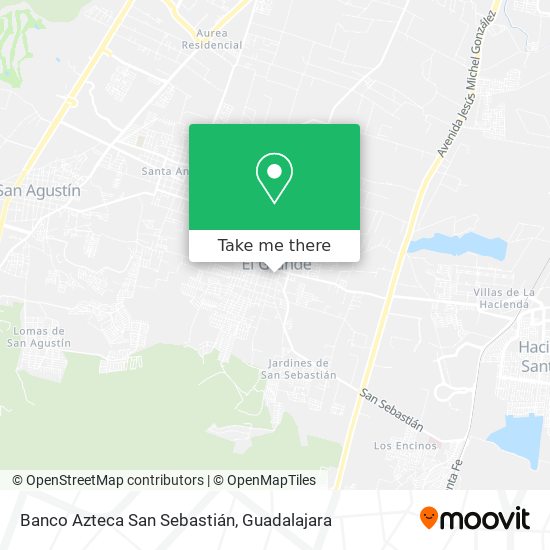 Mapa de Banco Azteca San Sebastián