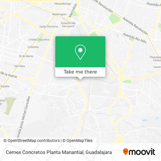 Cemex Concretos Planta Manantial map