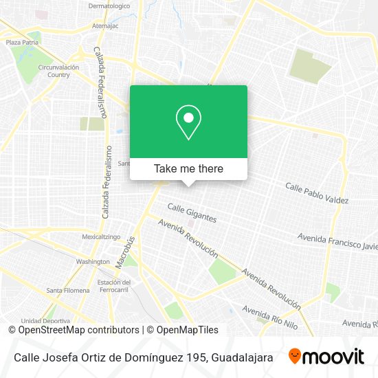 Mapa de Calle Josefa Ortiz de Domínguez 195