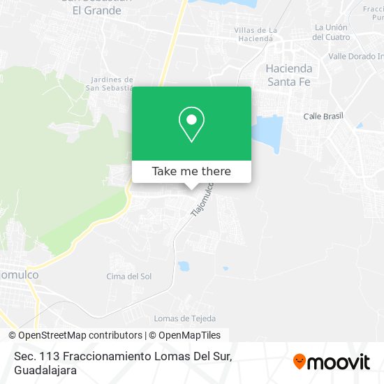 Sec. 113 Fraccionamiento Lomas Del Sur map