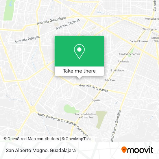 Mapa de San Alberto Magno