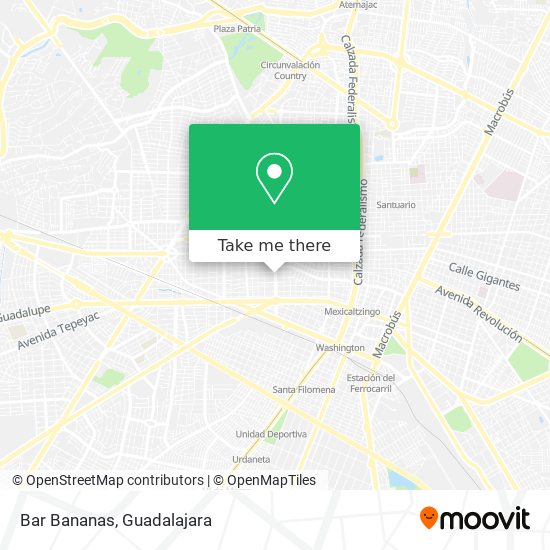 Mapa de Bar Bananas