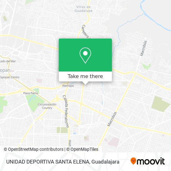 UNIDAD DEPORTIVA SANTA ELENA map