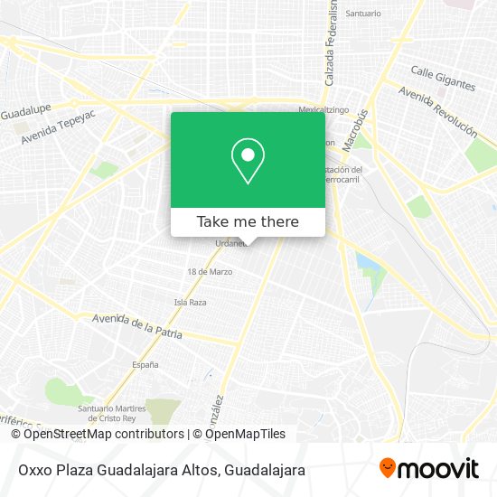 Mapa de Oxxo Plaza Guadalajara Altos