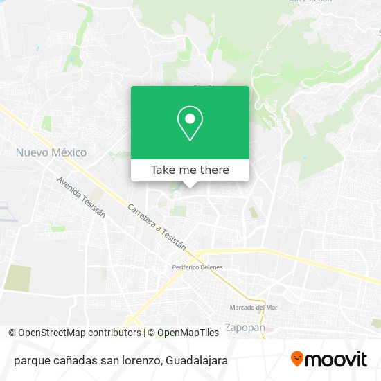 parque cañadas san lorenzo map