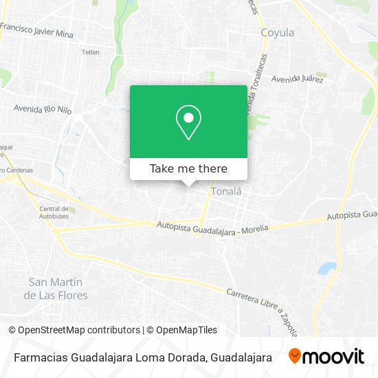 Mapa de Farmacias Guadalajara Loma Dorada
