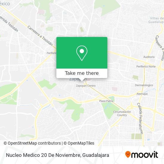 Mapa de Nucleo Medico 20 De Noviembre