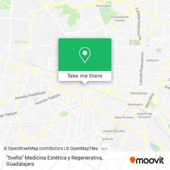 Mapa de "Svelte" Medicina Estética y Regenerativa