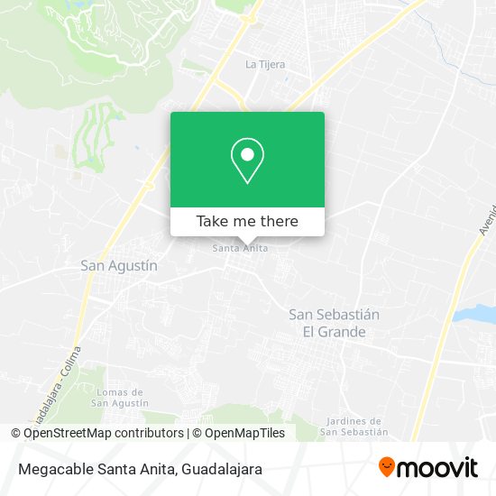 Mapa de Megacable Santa Anita