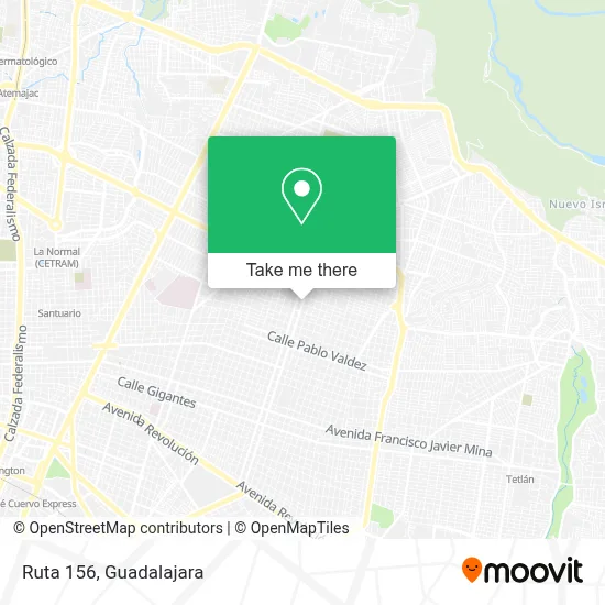 Ruta 156 map