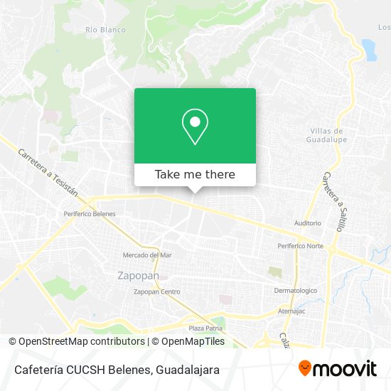Cafetería CUCSH Belenes map