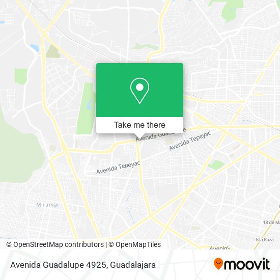 Mapa de Avenida Guadalupe 4925