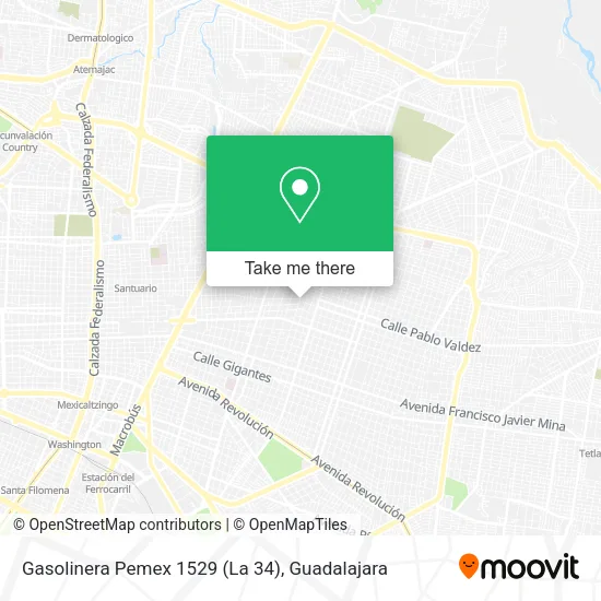 Gasolinera Pemex 1529 (La 34) map