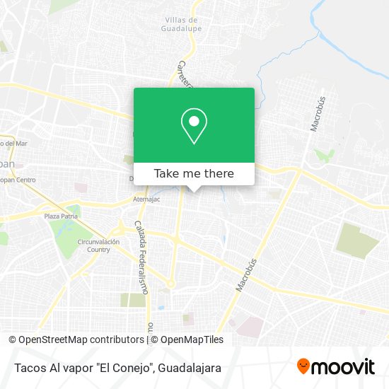 Mapa de Tacos Al vapor "El Conejo"