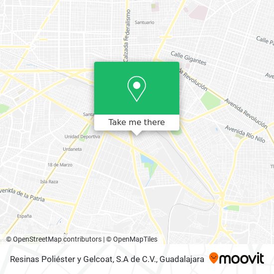 Resinas Poliéster y Gelcoat, S.A de C.V. map