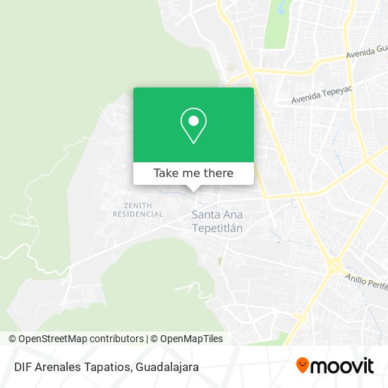DIF Arenales Tapatios map