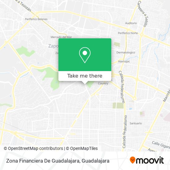 Mapa de Zona Financiera De Guadalajara